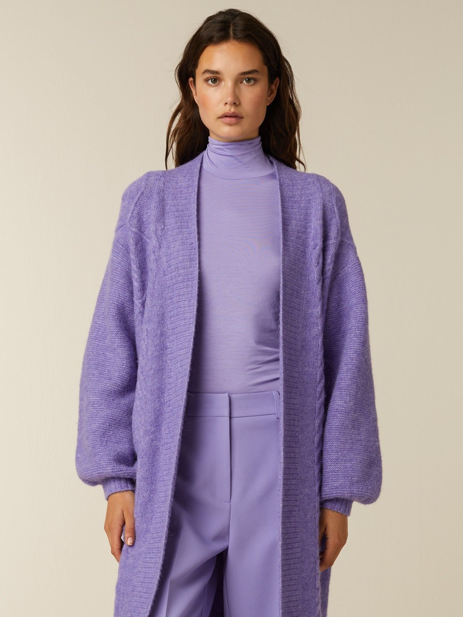 Tops | Beaumont Amsterdam Tops Janet Cardigan-Dahlia Purple