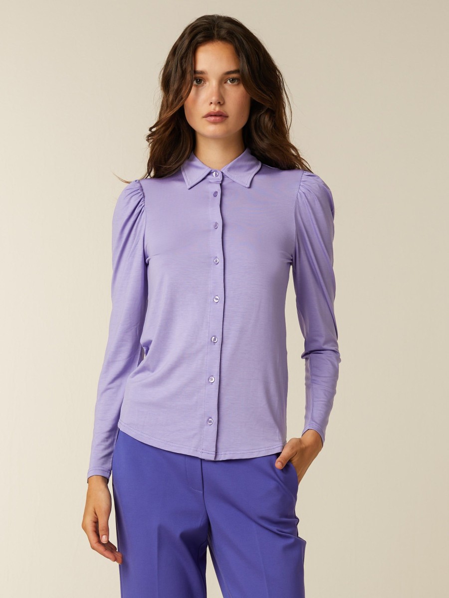 Tops | Beaumont Amsterdam Tops Noor Jersey Blouse-Dahlia Purple