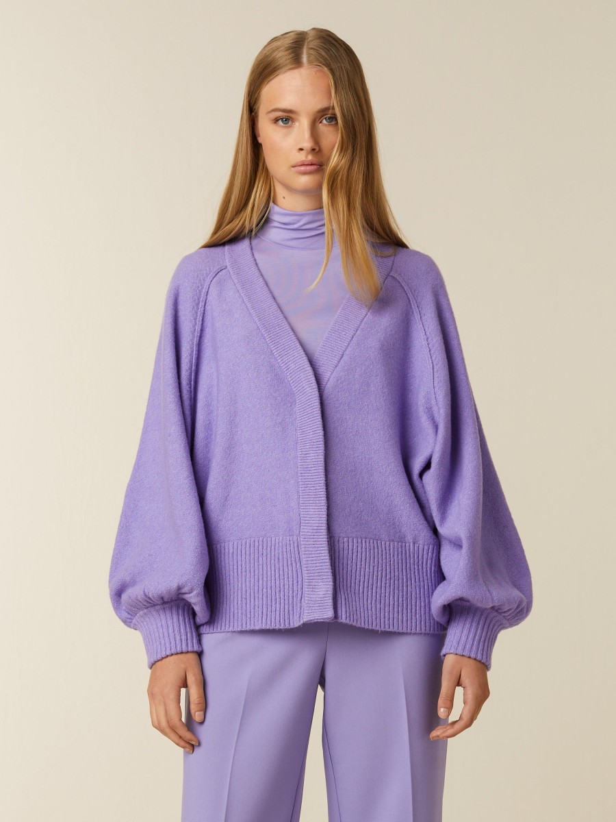 Tops | Beaumont Amsterdam Tops Sage Cardigan-Dahlia Purple