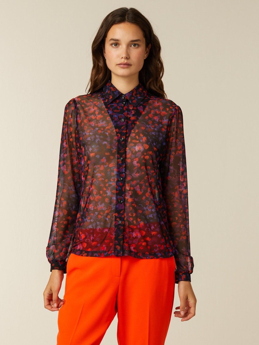 Tops | Beaumont Amsterdam Tops Jewel Blouse-Flame