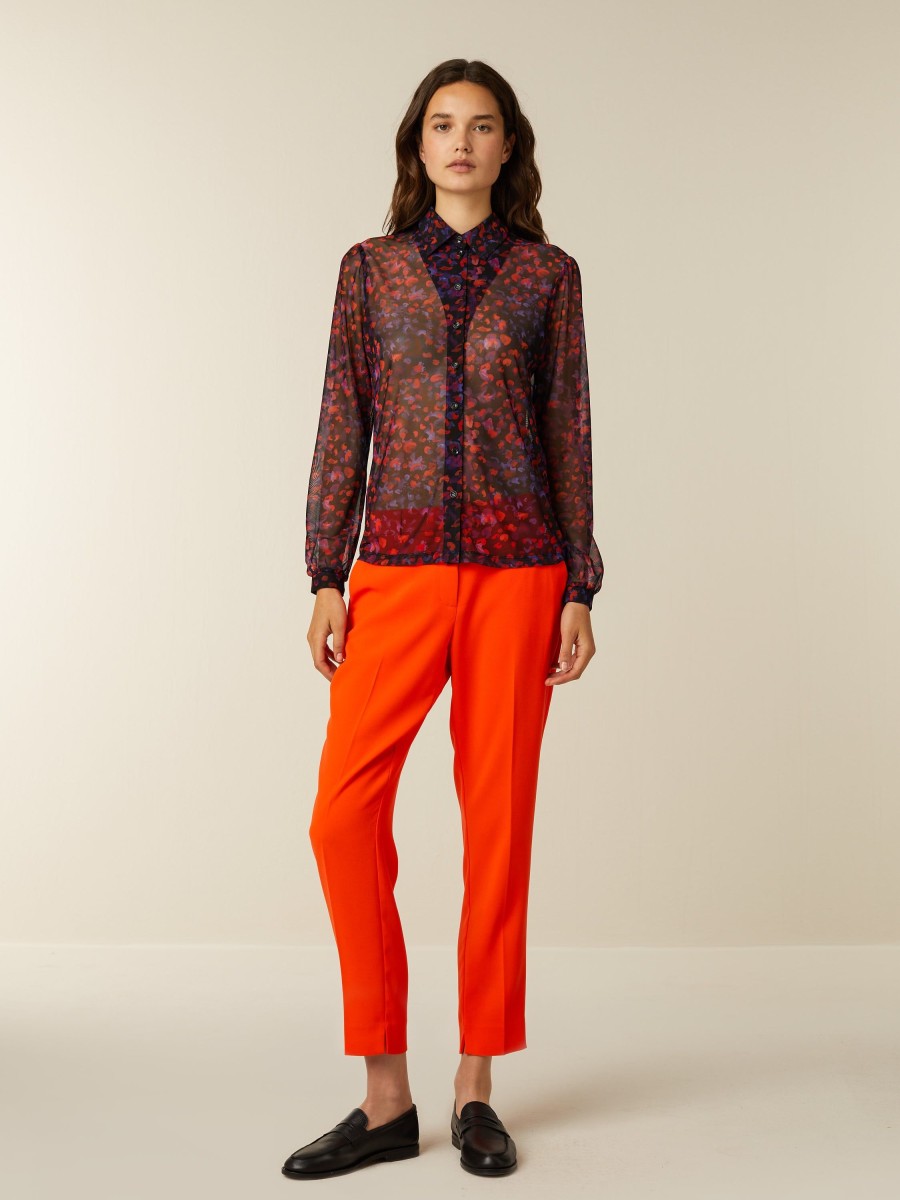 Tops | Beaumont Amsterdam Tops Jewel Blouse-Flame