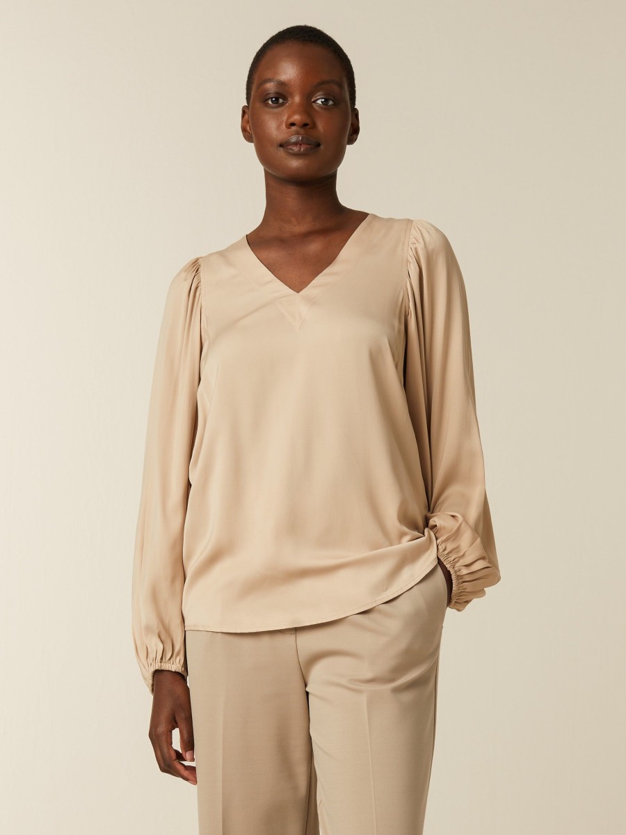 Tops | Beaumont Amsterdam Tops Grace Blouse-Natural